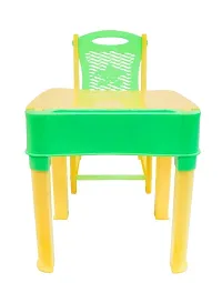 Table  Chair Set for Kids with Small Box Space for Pencils and Other Stationery Plastic Study Table-thumb3