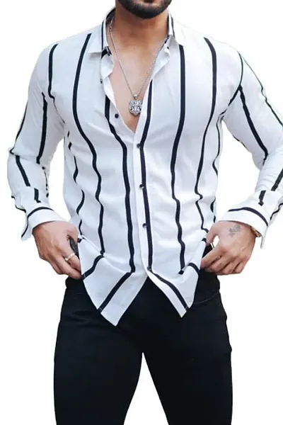 Trendy Polyester Spandex Long Sleeves Casual Shirt