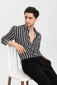 Classic Polyester Spandex Printed Casual Shirts for Mens-thumb3