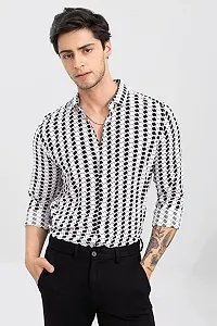 Men Regular Fit striped Full Sleeve Casual Latest Trendy Shirt-thumb1