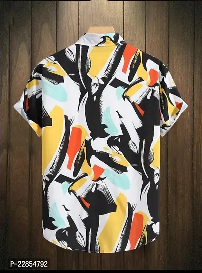 Classic Polyester Spandex Printed Casual Shirts for Men's-thumb2