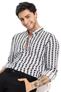 Stylish Polyester Spandex Long Sleeves Casual Shirt For Men-thumb3