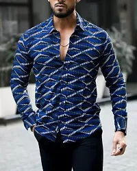 Stylish Polyester Spandex Long Sleeves Casual Shirt For Men-thumb2