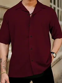 Classic Polycotton Solid Casual Shirt For Men-thumb3