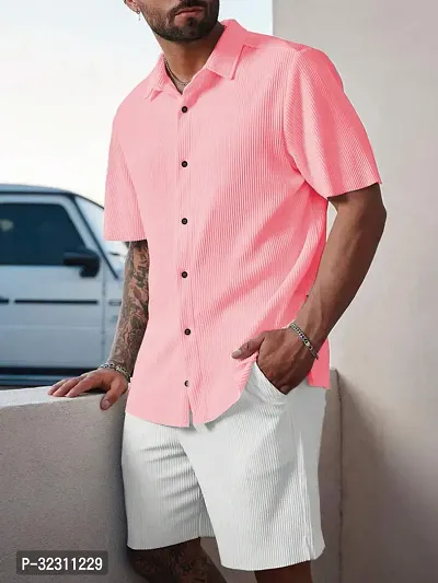 Stylish Polyester Spandex Casual Shirt for Men-thumb3