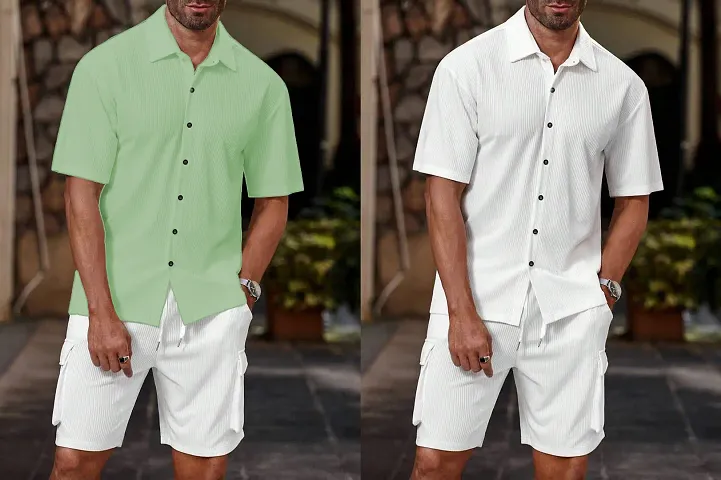 New Launched Polyester Spandex Short Sleeves Casual Shirt 