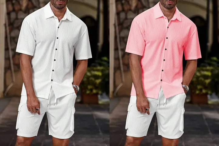 New Launched Polyester Spandex Short Sleeves Casual Shirt 