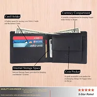 SKINBULL RFID Protected Black Genuine High Quality Leather Wallet for Men-thumb1