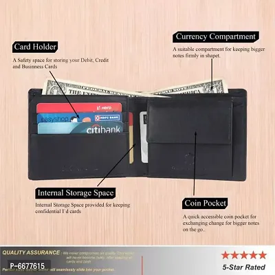 SKINBULL RFID Protected Black Genuine High Quality Leather Wallet for Men-thumb2