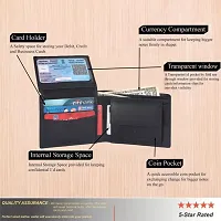 SKINBULL RFID Protected Black Genuine High Quality Leather Wallet for Men-thumb2