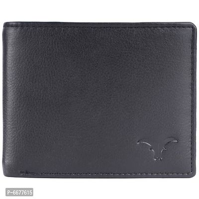 SKINBULL RFID Protected Black Genuine High Quality Leather Wallet for Men-thumb5