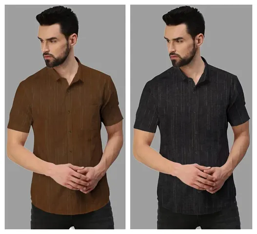 New Launched Cotton Short Sleeves Casual Shirt 