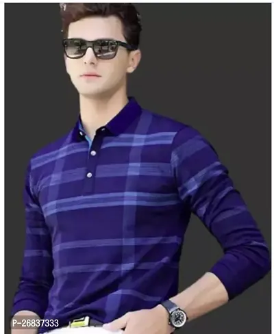 Reliable Multicoloured Cotton Striped Tshirt For Men-thumb0