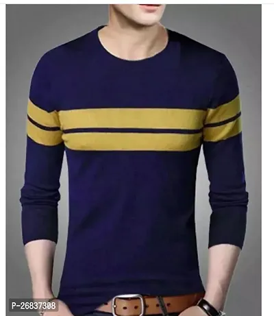 Reliable Multicoloured Cotton Striped Tshirt For Men-thumb0