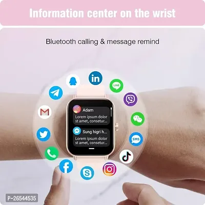 Pink t 500/ new  SMART WATCH 2024 latest version Full Touch Screen Bluetooth Smartwatch with Body Temperature, Heart Rate  Oxygen Monitor Compatible with All 3G/4G/5G Android  iOS-thumb0