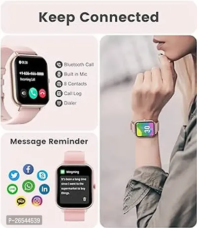 Pink t 500 new /SMART WATCH 2024 latest version Full Touch Screen Bluetooth Smartwatch with Body Temperature, Heart Rate  Oxygen Monitor Compatible with All 3G/4G/5G Android  iOS-thumb2