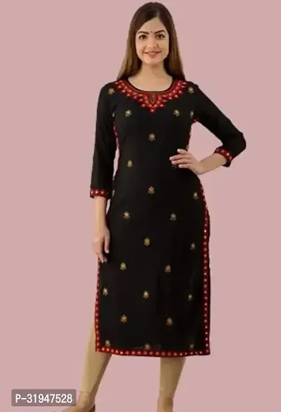 Stylish Cotton Blend Kurta For Women-thumb0