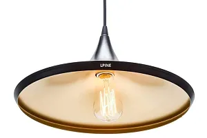 LPINE Antique 40 watt Ceiling Light, Black and Gold Metal Tulip Shaped Ceiling Hanging Lamp Bulb Included Pack of 1-thumb4