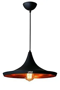 LPINE Antique 40 watt Ceiling Light, Black and Gold Metal Tulip Shaped Ceiling Hanging Lamp Bulb Included Pack of 1-thumb3
