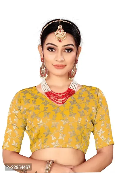 Stylish Golden Art Silk Zari Lehenga Choli Set For Women-thumb3