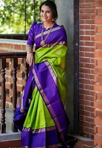 Stylish Women Art Silk Saree with Blouse Piece-thumb1