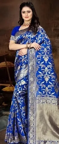 Stylish Women Art Silk Saree with Blouse Piece-thumb1