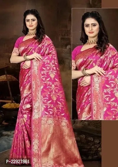 Stylish Women Art Silk Saree with Blouse Piece