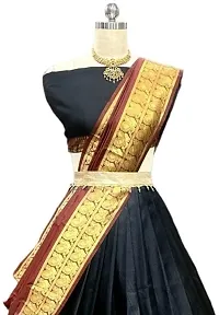 Stylish Black Art Silk Zari Lehenga Choli Set For Women-thumb1