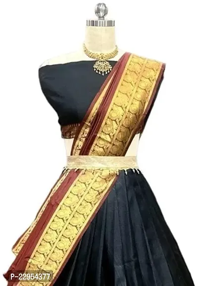 Stylish Black Art Silk Zari Lehenga Choli Set For Women-thumb2