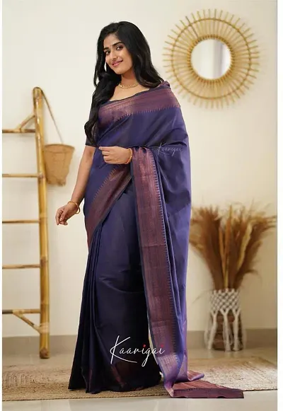 Must Have Art Silk Saree with Blouse piece 