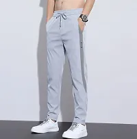 Stylish Blended Colourblocked Regular Track Pants For Men Pack Of 2-thumb2