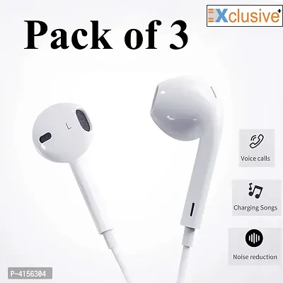 Wired Earphone Apple Pack Of 3