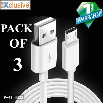 Data Cable For Charging  Data Transfer Pack Of 3