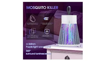 Eco Friendly Electronic LED Mosquito Killer Machine Trap Lamp, Protector Mosquito Killer lamp for House,USB Power Electronic (White)-thumb3