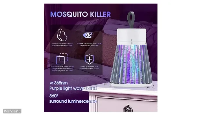 Eco Friendly Electronic LED Mosquito Killer Machine Trap Lamp, Protector Mosquito Killer lamp for House,USB Power Electronic (White)-thumb4