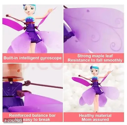 Magical Hand Sensor Control Flying Fairy Doll, USB Powered Magic Flying Fairy Sky Dancers Flying Toy Rainbow Glitter Flying Princess Doll for Girls-thumb4
