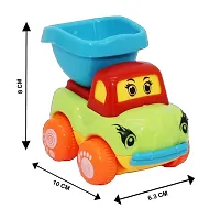 Unbreakable Friction Powered Automobile Car Toy Set, Pull Back Car Truck Toys for Kids Boy and Girl, Construction Vehicle Toys(Trolley, Dump Truck, Cement Mixer) Pack of 4, Multicolor-thumb4
