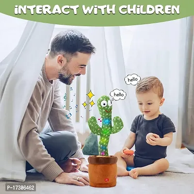 Dancing Cactus Talking Toy, Cactus Plush Rechargeable Toy, Wriggle  Singing Recording Repeat What You Say Funny Education Toys-thumb4