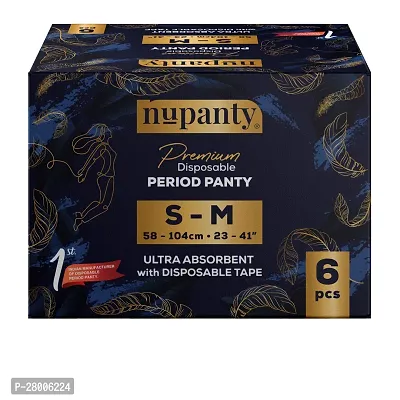 Nupanty Premium Ultra Absorbent Disposable Period Panty (S-M) 6 Pieces
