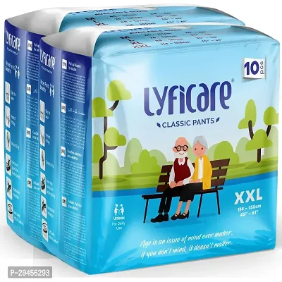 lyficare Classic Pants | Waist Size (45-61 Inch) Adult Diapers - XXL