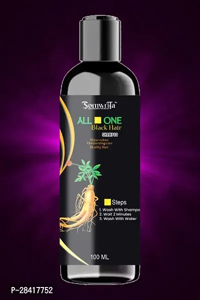 Somwrita All in One Black Hair Color Shampoo 100ml-thumb0