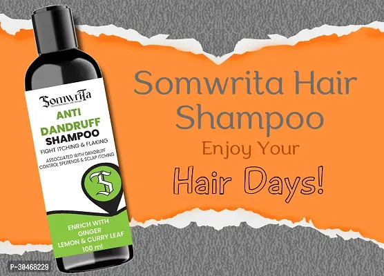 Natural Hair Care Anti Dandruff Shampoo Enriched with Ginger, Lemon  Curry Leaf for Scalp Itchiness, Flaking and Dandruff Control- 100ml-thumb5