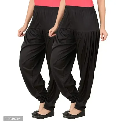 Women Cotton Viscose Dhoti Patiala Pack of 2-thumb0