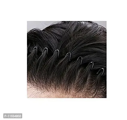 GADINFASHION Black Color Metal Wavy Zigzag Hair Bands-thumb0