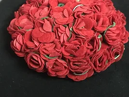 GadinFashion? Artificial flower Full Juda Bun/Gajra Hair Flower Gajra for Wedding and Parties Use for Women in Red Color Pack of 1-thumb1