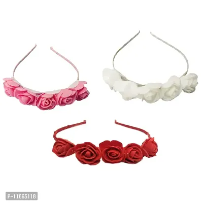 GadinFashion™ Set Of 3 Rose Hair Band/Head Band For Baby girls-thumb0