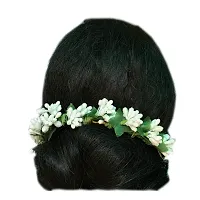 GadinFashion Set of 2 Fancy White Hair Gajra, Flower Juda Gajra | Hair Accessories for Women & Girls-thumb1