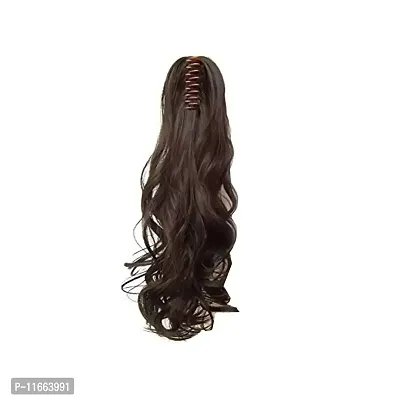 GadinFashion? Step Cutting Plastic Clutcher Synthetic Straight-Curls Ponytail Hair Extension Wig for Women/Girl -Brown