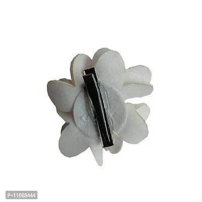 GadinFashion? Artificial Flower Juda Hair Pins/Clip for Girls Hair Styling (Pack of-02,Color-White)-thumb2