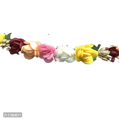 Gadinfashion?Floral Handmade Tiara for Girls and Women Head Crown, Multicolor, Pack of 01-thumb2